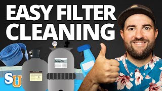 How To Clean Your POOL FILTER Cartridge Sand DE [upl. by Lonergan949]