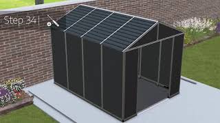 Garden shed Rubicon 8ft assembly by Palram Canopia [upl. by Meyers]