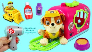 Paw Patrol Rubble Takes Pet Carrier to a Spa Day [upl. by Soph212]