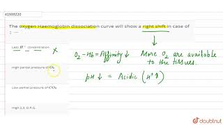 The oxygen Haemoglobin dissociation curve will show a right shift in case of [upl. by Ifill]