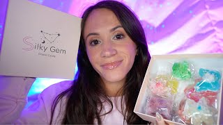 ASMR  Trying Edible Crystals💎 silky gem crystal candy [upl. by Grochow544]