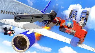 TRANSFORMERS Causes Plane Crash  Teardown Mods Gameplay [upl. by Adin]