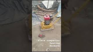 Plate compactor youtubeshorts shortvideo shorts compaction rockyce [upl. by Montfort]