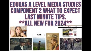 EDUQAS Media Studies ALevel Component 2 Top Tips [upl. by Efron]