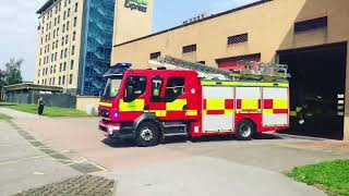 WYFRS Leeds fire station turn out [upl. by Atnauq]