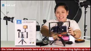 PULUZ PKT 3023 3 in 1 Live Video Live LED Selfie Light Smartphone Video Rig Kit Unboxing and Review [upl. by Oirottiv]