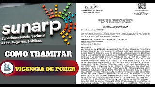 2024 COMO TRAMITAR VIGENCIA DE PODER [upl. by Lrac]