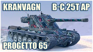 Kranvagn Progetto 65 amp BC 25 t AP • WoT Blitz Gameplay [upl. by Hindorff759]