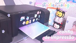 DICA DE IMPRESSÃO DE CAPA Configuração para fotográfico glossy⭐  Studio Vlog 😻  Papelaria Lunar 🌙 [upl. by Filbert]