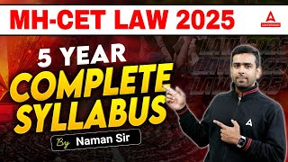 MHCET 5 Year Law 2025 Complete Syllabus amp Ultimate Preparation Plan [upl. by Ciro]