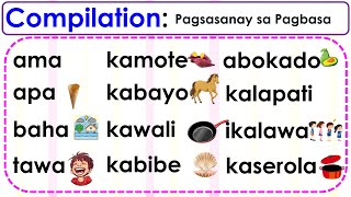 FILIPINO READING LESSON llCOMPILATION Mga Salitang may Dalawang PantigTatlong PantigApat na Pantig [upl. by Threlkeld]