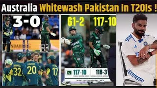 Australia vs Pakistan  Australia white wash  Pakistan 30 in T20ls babarazamviratkohli cricket [upl. by Berkie937]