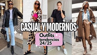 TENDENCIAS 2025 OUTFITS MODERNOS LOOKS CASUALES Y A LA MODA LOOKS VERSATIL [upl. by Severen97]