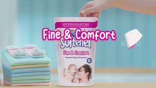 BARU SoKlin Softener Fine amp Comfort kandungan Chamomile Oilnya melembutkan pakaian amp bebas iritasi [upl. by Paff]