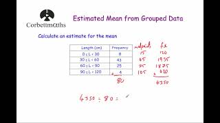 Estimated Mean  Corbettmaths [upl. by Ewen]