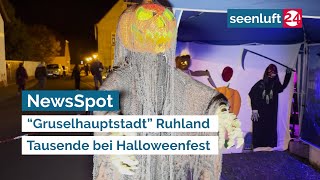 NewsSpot “Gruselhauptstadt” Ruhland  Tausende bei Halloweenfest [upl. by Garold898]