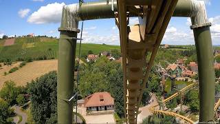 HalsüberKopf Suspended Thrill Coaster at Erlebnispark Tripsdrill POV  Vekoma with 3 inversions [upl. by Akirahc]