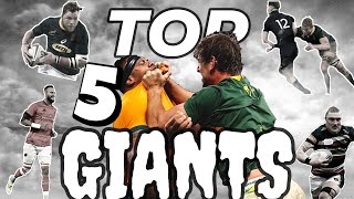 Top 5 South African Rugby GIANTS  Big Hits Insane Strength amp Big Bump Offs [upl. by Itsym]