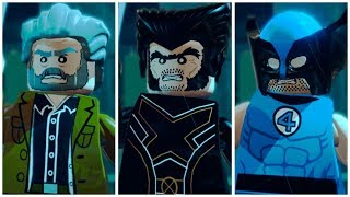 All Wolverines in LEGO Marvel Superheroes Cutscene  Mods [upl. by Eirroc]