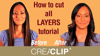 How to Cut ALL LAYERS Tutorial  Medium to Long Layered Hairstyles [upl. by Eidson504]