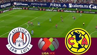 San Luis 0 vs 5 América Semifinales 2324  Simulación de Videojuego PES 2021 [upl. by Marx]