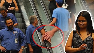 Touching Hands on the Escalator Prank [upl. by Dombrowski]