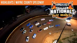 DIRTcar Summer Nationals Late Models  Wayne County Speedway  July 14 2024  HIGHLIGHTS [upl. by Portwin]