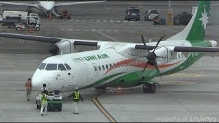 Push back amp engine start of UNI AIR 立榮航空 ATR72600TSA B17002 [upl. by Alaunnoif421]