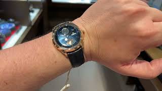 OMEGA DeVille Tresor Power Reserve  blue dial gold case [upl. by Ahtnicaj]