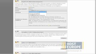 Host Europe VideoFAQ Einrichtung von Webanwendungen [upl. by Sudhir]