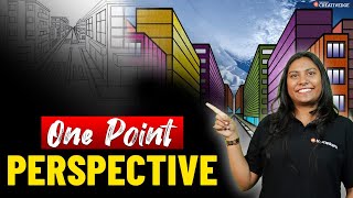 How to Draw One Point Perspective  One Point Perspective for Design Exams [upl. by Akihsan272]