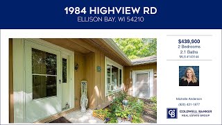 1984 Highview Rd Ellison Bay Wisconsin Homes for Sale  wwwcoldwellhomescom [upl. by Atalante625]