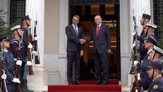 President Erdogan meets with Greek Prime Minister Mitsotakis [upl. by Seibold]