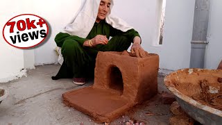 Kashmiri Daan Bi Jammu Mei Banaya  Khawab mei bi aisa khoobsurat Daan nhi dekha hoga  Mud stove [upl. by Ycnaf412]