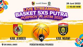 🔴 LIVE PORPROV  VII JATIM 2022  Basket 5x5 Putra  Kabupaten Jember vs Kabupaten Ngawi [upl. by Channing858]