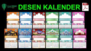 Design Kalender Dinding islami lengkap [upl. by Ateloiv]