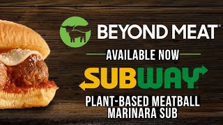 Subway Beyond Meat Plant Based Meatball Marinara Sub [upl. by Malachy]