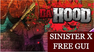 ROBLOX  DA HOOD  FREE SINISTER X  OP GUI [upl. by Palmira690]