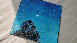 sky painting tutorial 🖌️  painting for beginners  easy painting  arylic painting tutorial [upl. by Chantal]