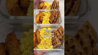 HIGH PROTEIN LOW CALORIE Chicken amp Waffles Meal Prep 🧇 🍗 [upl. by Merce52]