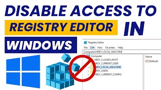 Disable Access to Registry Editor [upl. by Atauqal]