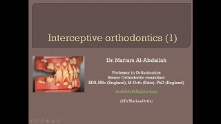 Dr Mariam Interceptive Orthodontics 1 [upl. by Farrish498]