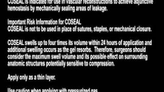 Coseal surgical sealantwmv [upl. by Nisen]