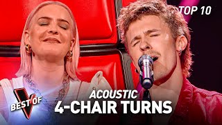 Mesmerizing ACOUSTIC 4Chair Turn Blind Auditions on The Voice [upl. by Langbehn534]