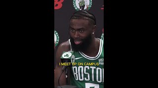 Jaylen Brown Says Derrick White Was Partying At 10 AM For ColoradoUSC Game [upl. by Leahcimsemaj]