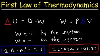 First Law of Thermodynamics Basic Introduction Physics Problems [upl. by Aitnahc]