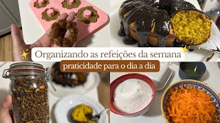 VLOG 🥘 ORGANIZANDO AS REFEIÇÕES DA SEMANA  iogurte granola e bolo de cenoura [upl. by Norina461]