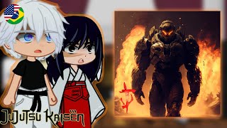 Jujutsu Kaisen react to Doom Slayer  DOOM  Gacha react 🇧🇷🇺🇸 [upl. by Schreib]