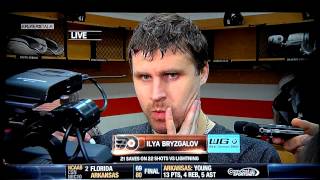 Ilya Bryzgalov Interview Response Hilarious [upl. by Nallak444]