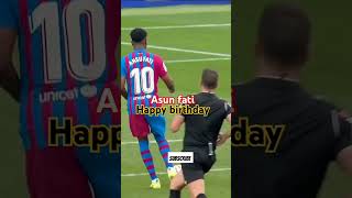 Asun fati birthday football footballaward shorts [upl. by Elane139]